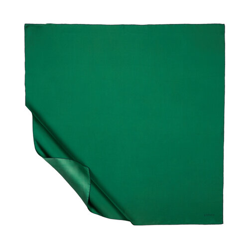 Emerald Green Plain Silk Twill Scarf