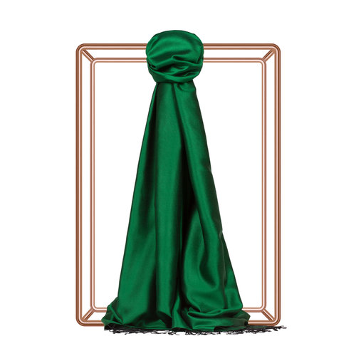 Emerald Green Reversible Silk Scarf