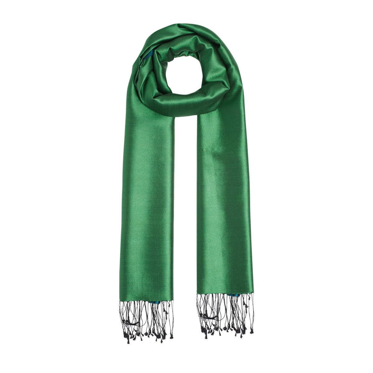 Emerald Green Reversible Silk Scarf Ipekevi
