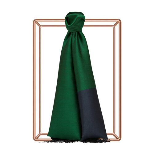 Emerald Green Reversible Silk Scarf