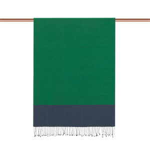 Emerald Green Reversible Silk Scarf - Thumbnail