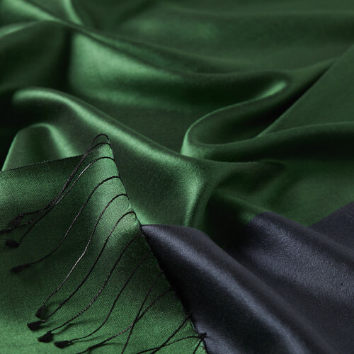 Emerald Green Reversible Silk Scarf