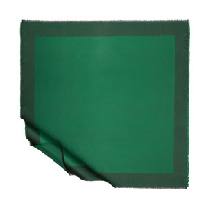 Emerald Green Reversible Silk Scarf - Thumbnail