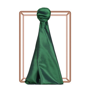 Emerald Green Shantung Silk Scarf - Thumbnail