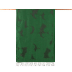 ipekevi - Emerald Green Spray Paint Print Silk Scarf (1)