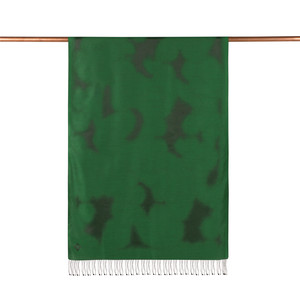 Emerald Green Spray Paint Print Silk Scarf - Thumbnail