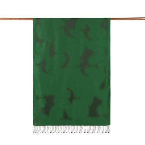 Emerald Green Spray Paint Print Silk Scarf