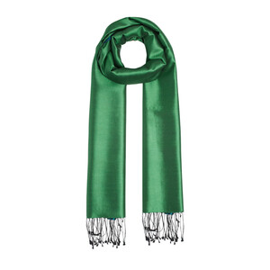 Emerald Petrol Reversible Silk Scarf - Thumbnail