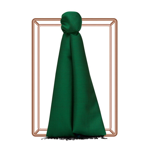 Emerald Petrol Reversible Silk Scarf