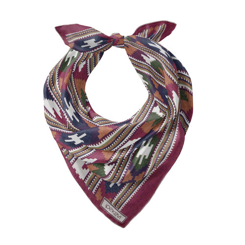 Erguvan Kuşak Saten İpek Mendil