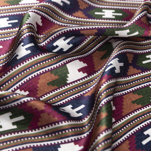 Erguvan Kuşak Saten İpek Mendil - Thumbnail