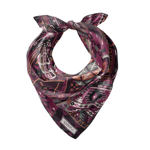 ipekevi - Erguvan Sihirli Halı Saten İpek Mendil (1)