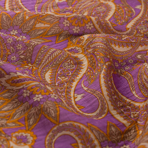 Fig Purple Armoni Print Tencel Scarf - Thumbnail