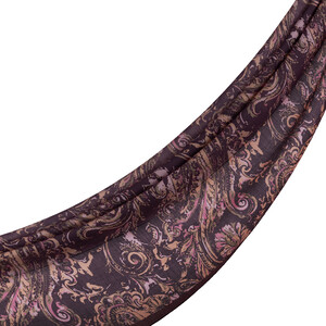 ipekevi - Fig Purple Breeze Print Tencel Scarf