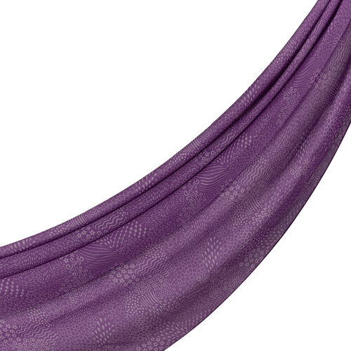 Fig Purple Ethnic Harmony Print Cotton Scarf