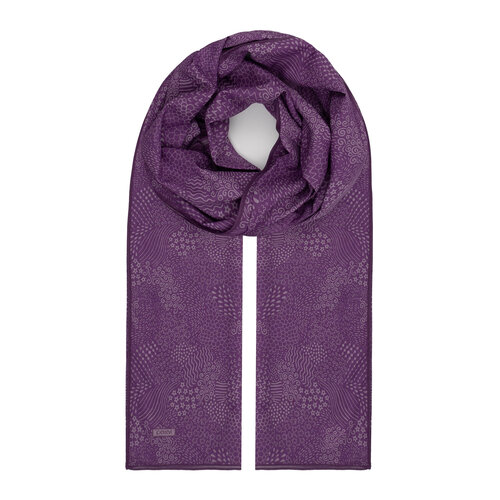 Fig Purple Ethnic Harmony Print Cotton Scarf
