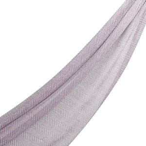 Fig Purple Herringbone Linen Cotton Scarf - Thumbnail