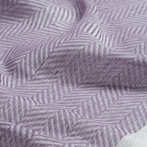 Fig Purple Herringbone Linen Cotton Scarf - Thumbnail