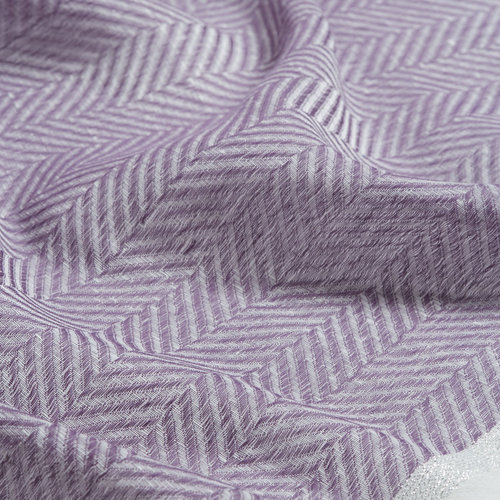 Fig Purple Herringbone Linen Cotton Scarf
