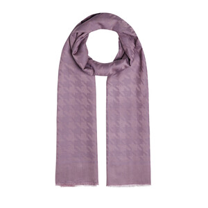 ipekevi - Fig Purple Houndstooth Cotton Silk Scarf (1)