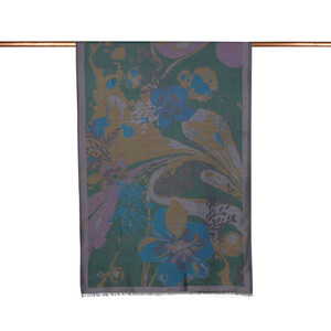 Fig Purple Jacquard Prime Silk Scarf - Thumbnail