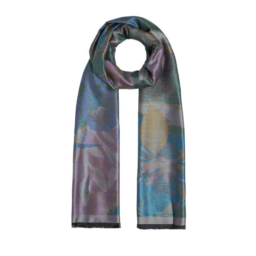 Fig Purple Jacquard Prime Silk Scarf