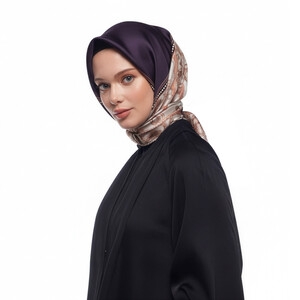 Fig Purple Jevelry Box Twill Silk Scarf - Thumbnail