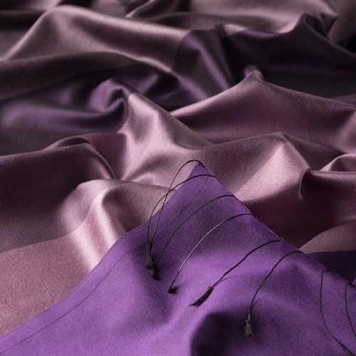 Fig Purple Kushak Striped Silk Scarf
