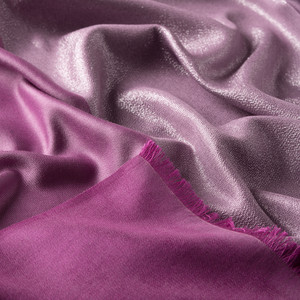 Fig Purple Lady Lurex Silk Scarf - Thumbnail