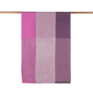 Fig Purple Lady Lurex Silk Scarf - Thumbnail