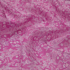 Fig Purple Mezopotamya Model 06 Print Tencel Scarf - Thumbnail