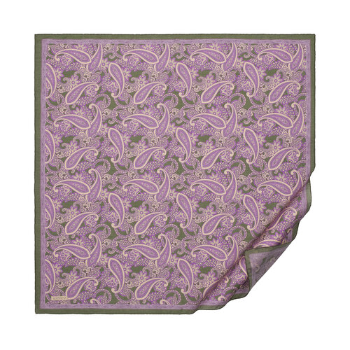 Fig Purple Mezopotamya Print Tencel Scarf