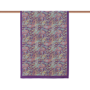 Fig Purple Mezopotamya Print Tencel Scarf - Thumbnail