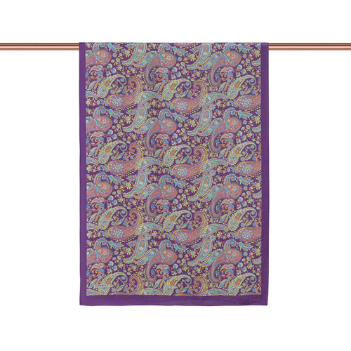 Fig Purple Mezopotamya Print Tencel Scarf