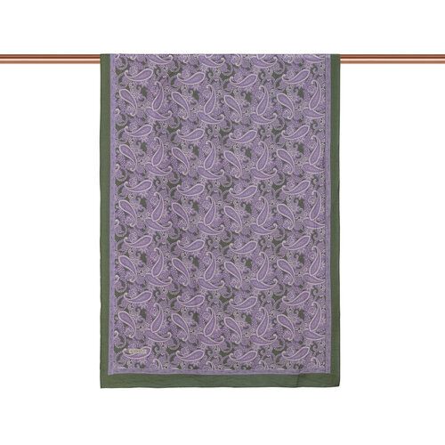 Fig Purple Mezopotamya Print Tencel Scarf