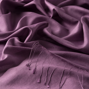 Fig Purple Mono Striped Silk Scarf - Thumbnail