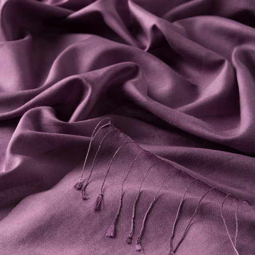 Fig Purple Mono Striped Silk Scarf