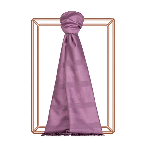 Fig Purple Mono Striped Silk Scarf