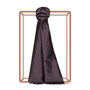 Fig Purple Plain Silk Scarf - Thumbnail