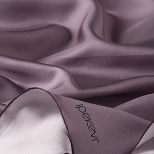 ipekevi - Fig Purple Plain Silk Twill Scarf (1)