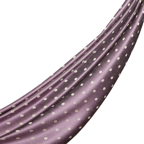 Fig Purple Polka Dot Silk Scarf