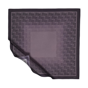 Fig Purple Qufi Pattern Silk Twill Scarf - Thumbnail