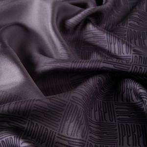Fig Purple Qufi Pattern Silk Twill Scarf - Thumbnail