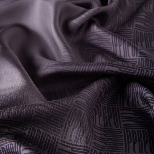 Fig Purple Qufi Pattern Silk Twill Scarf