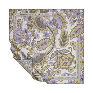 Fig Purple Rebel Ivy Twill Silk Scarf - Thumbnail