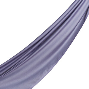 Fig Purple Reversible Cotton Silk Scarf - Thumbnail
