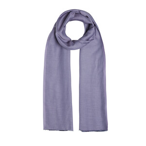 Fig Purple Reversible Cotton Silk Scarf - Thumbnail