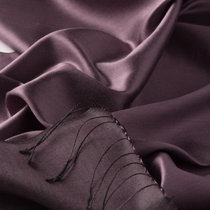 Fig Purple Reversible Silk Scarf - Thumbnail