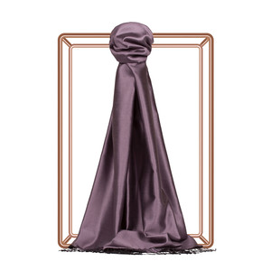 Fig Purple Reversible Silk Scarf - Thumbnail