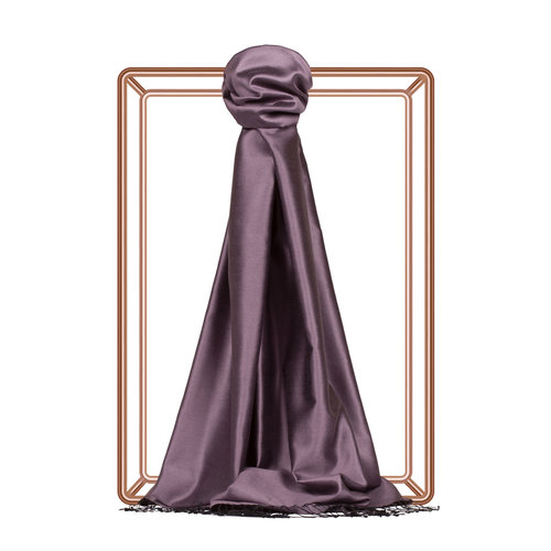 Fig Purple Reversible Silk Scarf